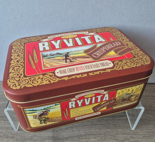 Vintage ryvita storage - vintage, tin